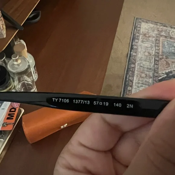 Tory Burch Black Sunglasses with Orange Case - Picture 2 of 5